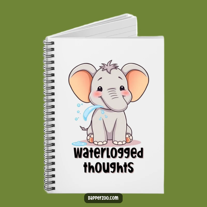 Funny Elephant Water Spray Notebook - Joyful Animal Journal, Gift