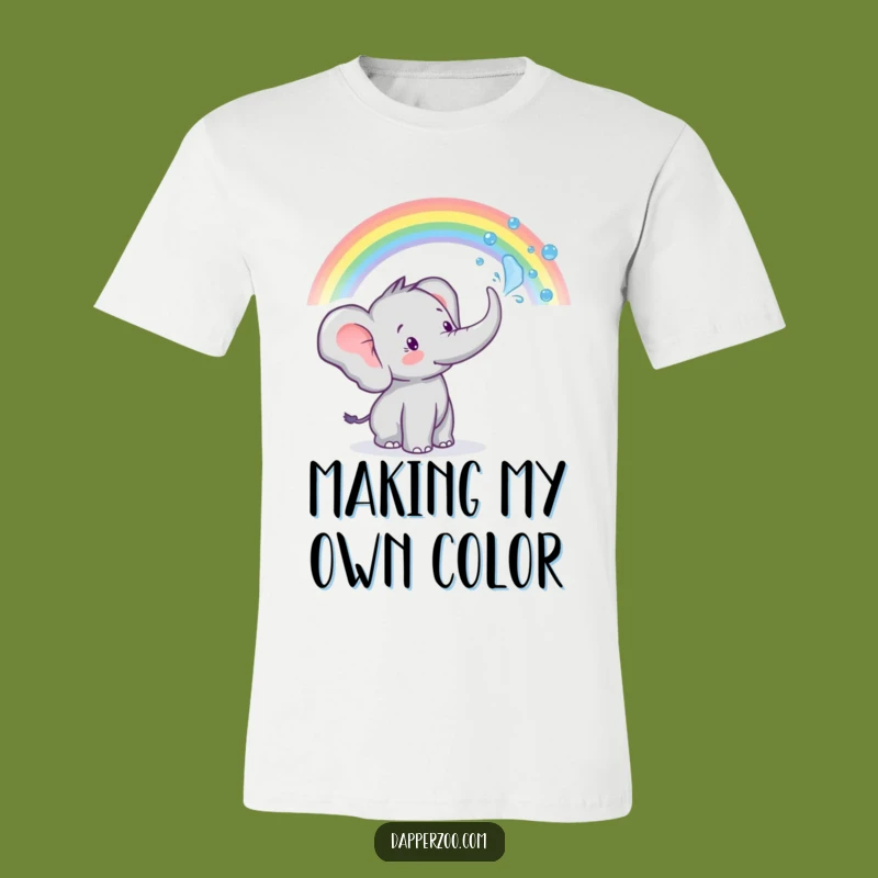 Funny Elephant Rainbow Spray T-Shirt: Wear Your Colors with Pride