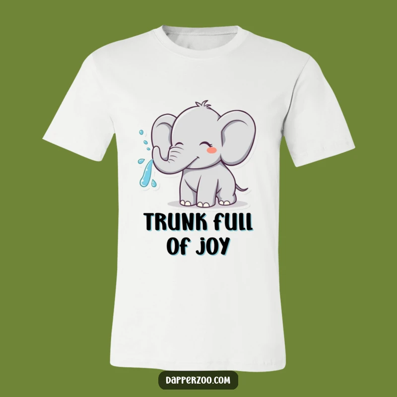 Funny Elephant Water Spray T-Shirt - Hilarious Animal Apparel for Joyful Souls
