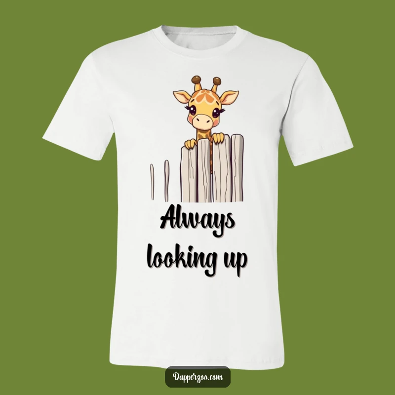 Funny Giraffe Peeking T-Shirt: Show Your Curious Side