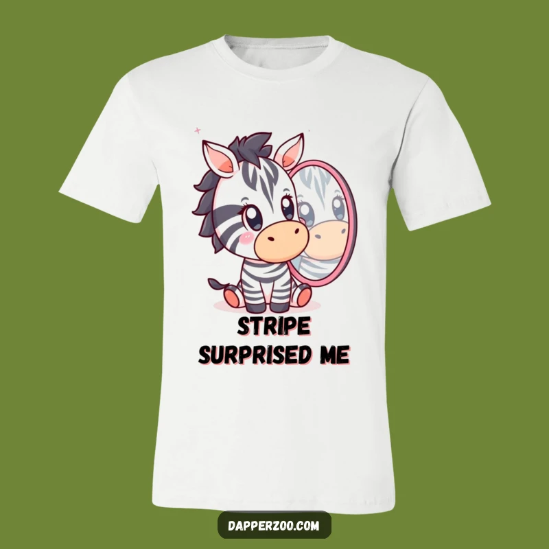 Funny Kawaii Zebra Surprise T-Shirt: Express Your Shocking Style!