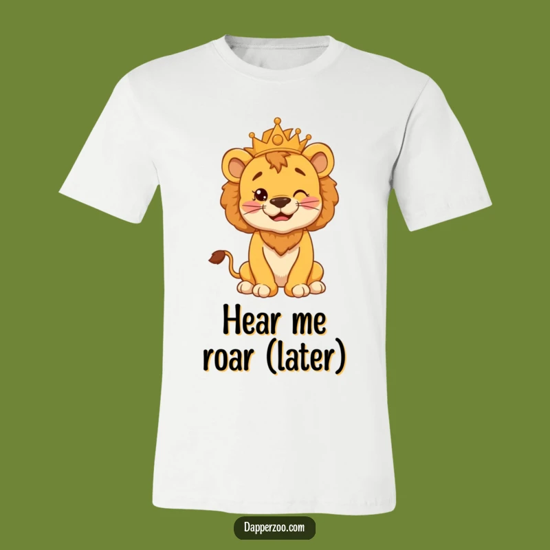 Funny Lion Cub T-Shirt - Puffed Chest Silly King Pose Tee