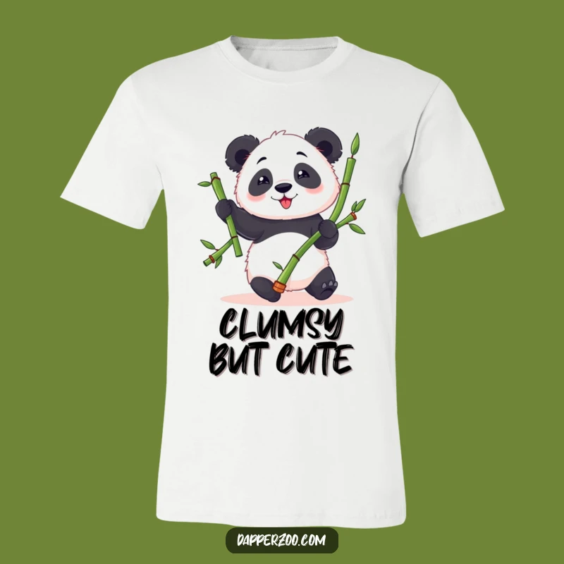 Funny Panda Bamboo Juggling T-Shirt: Clumsy Panda Fun, Hilarious Gift!