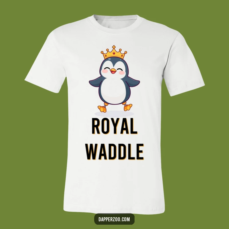 Funny Penguin Stilts T-Shirt - Wear Your Regal, Comedic Wobble