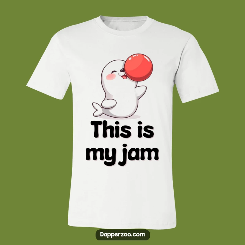 Funny Seal Balancing Ball T-Shirt, Hilarious Animal Tee for Joyful Wear