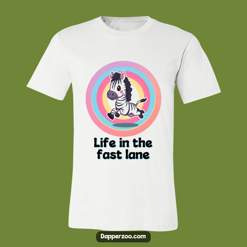 Funny Zebra Rainbow Dash T-Shirt - Enthusiastic Gallop, Perfect Fun Gift