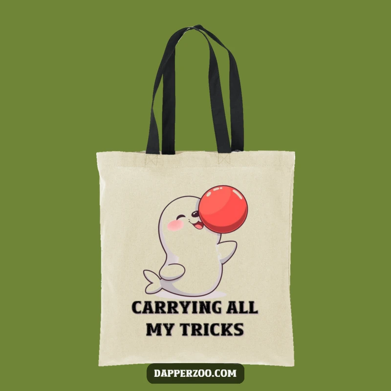 Funny Seal Balancing Ball Tote Bag, Stylish & Humorous Carry-All Gift