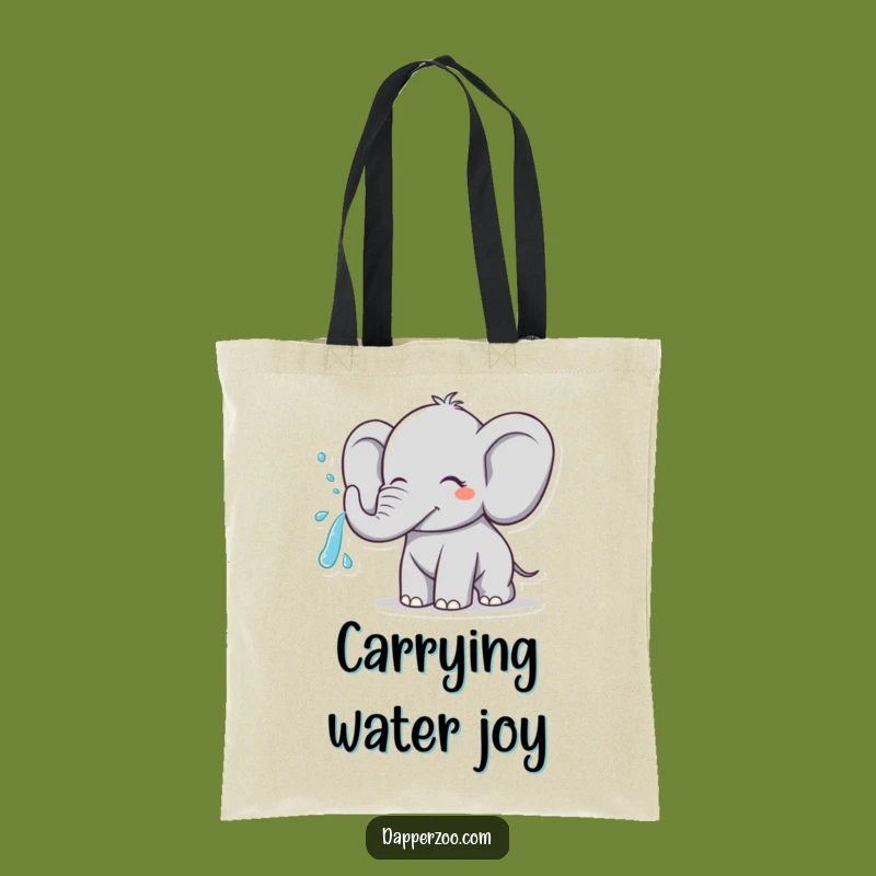 Funny Elephant Water Spray Tote Bag - Hilarious Accessory for Daily Errands