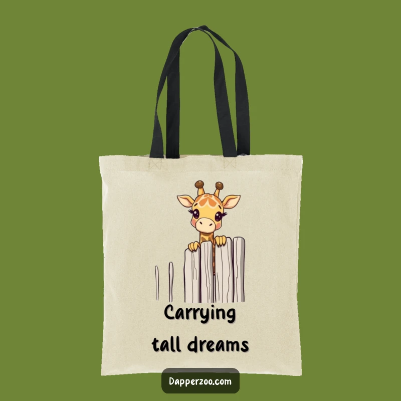 Funny Giraffe Peeking Tote Bag: Carry Your Curiosity with Style