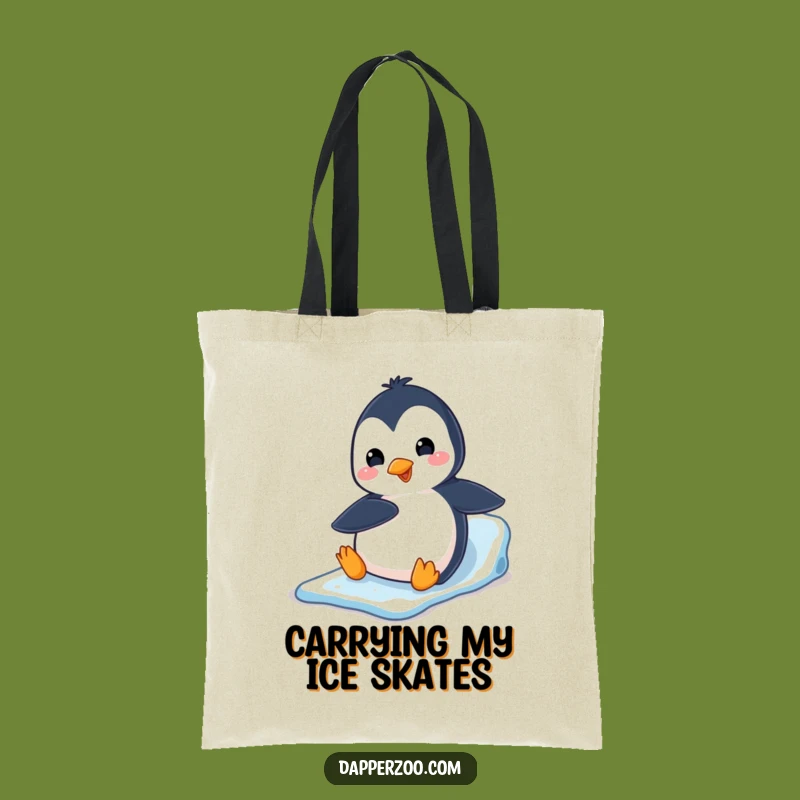Funny Penguin Belly Slide Tote Bag: Carry Your Fun Essentials