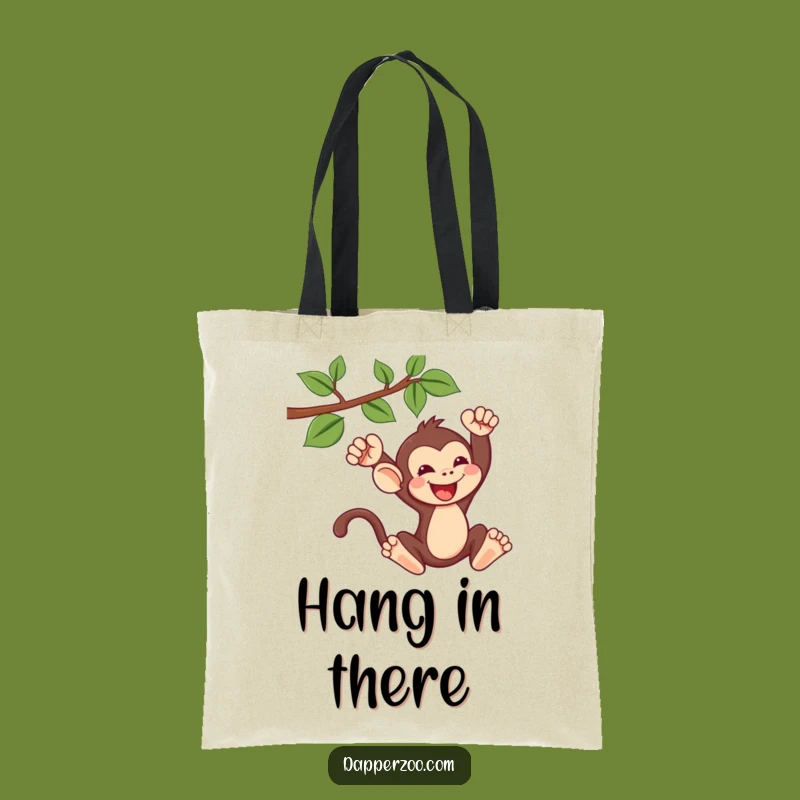 Funny Kawaii Monkey Swinging Tote Bag - Stylish & Practical Fun